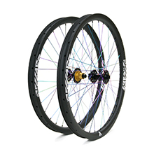 Hand-built carbon AM733 asymmetric 27.5 mtb Enduro 650B wheels tubeless compatible