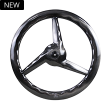 Triflow-C22 carbon disc brake tri spoke front wheel clincher